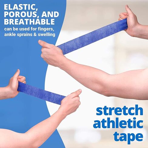 MEDca Self Adherent Cohesive Wrap Bandages 1 Inch X 5 Yards 24 Count with Strong Elastic First Aid Tape for Sprain Swelling and Soreness on Wrist and Ankle (Skin Color) in Saudi Arabia