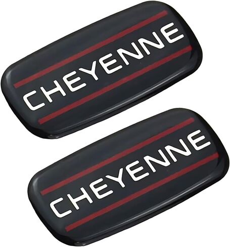 2Pcs 88-07 Cheyenne Cab Emblem Badge Logo Roof Pillar Nameplate Sticker (Red) in Saudi Arabia