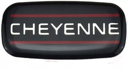 2Pcs 88-07 Cheyenne Cab Emblem Badge Logo Roof Pillar Nameplate Sticker (Red) in Saudi Arabia