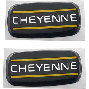 2Pcs 88-07 Cheyenne Cab Emblem Badge Logo Roof Pillar Nameplate Sticker (Red)