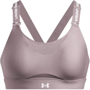 Under Armour Womens Infinity High Impact Sports Bra, (016) Tetra Gray / / White, Large A-C