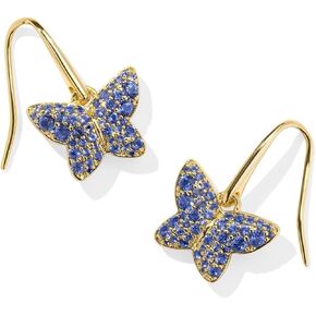 Kendra Scott 14k Gold-Plated Lillia Crystal Drop Earrings in Blue Crystal, Fashion Jewelry for Women