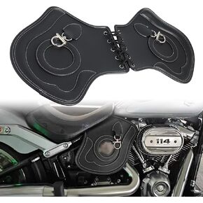 Motorcycle Leather Heat Saddle Shield Deflectors Fit for Harley Touring Road Electra Street Glide Sportster Honda, Black