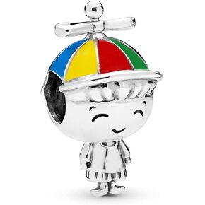 MiniJewelry Son Charm Compatible with Pandora Charms Bracelet Googler Hat Sterling Silver Bead