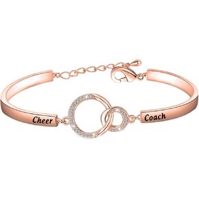 BEKECH Cheerleader Coaches Gift Cheer Coach Bracelet Cheer Coach Jewelry Gift for Coaches Cheer Girl Gift