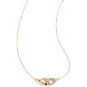 Tory Burch Women's Interlocking Wishbone Pendant Necklace