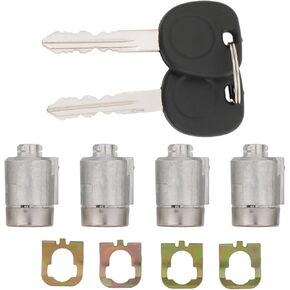 JDMSPEED 4 Door Lock Cylinders for 2001 2002 2003 2004 2005 2006 2007 Chevrolet Express Van OEM Set Keyed Alike 2 Keys 706591 X4 598007