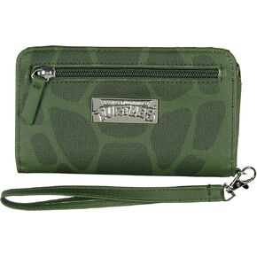 AI ACCESSORY INNOVATIONS Teenage Mutant Ninja Turtles Dudes Action Scene Snap Closure Wristlet Wallet with Tech Pocket and Wrist Strap