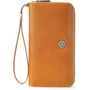 Leather Wallet For Women RFID Blocking Wallet Women Large Capacity Wristlet Clutch Wallets Credit Card Holder Purse