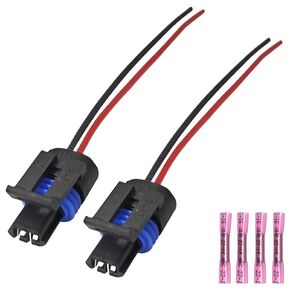 PT2386 Coolant Temperature Sensor Connector Harness (Pack of 2), 88862305 Headlamp Headlight Connector 88862305 88987183, Compatible with Chevy Chrysler Buick Cadillac Dodge Ford GMC Honda Jeep