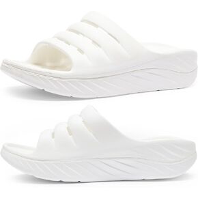 Recovery Sandals for Men and Women Orthotic Plantar Fasciitis Sandals with Arch Support Unisex Thick Slides with Cushion