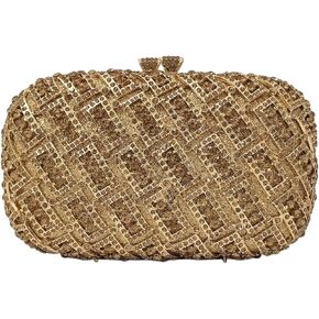 HUANG ZHUANG Sparkly Elegant Crystal Clutch Purse Luxury Rhinestone Evening Bag Prom Party Wedding Handbag