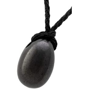 Shungite Pendant Necklace, Fashionable Accessory for Balance and Calmness