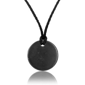 Shungite Pendant Necklace, Fashionable Accessory for Balance and Calmness