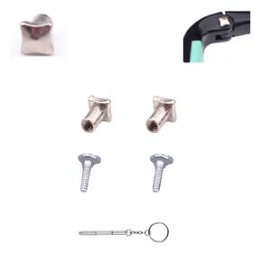 Children Eyeglass Repair kit Square Eyeglasses Screw Glasses Screws Dual Screw Nut and Nut Screw and 3-in-1 Screwdriver (2pack)