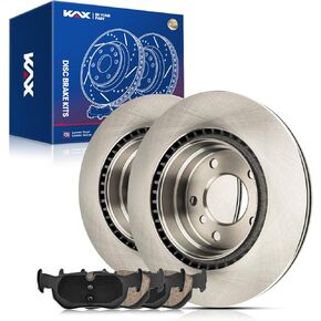 KAX Rear Brake Kit, OE Brake Rotors and Ceramic Brake Pads | Replacement for Toyota Tundra 2007-2021, Sequoia 2008-2021, Land Cruiser/Lexus LX570 2008-2011 2013-2021, Automotive Replacement Brake Kit