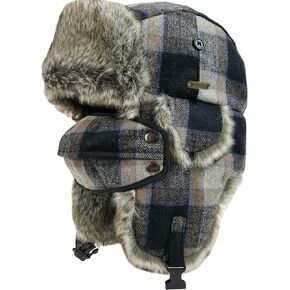 Unisex Winter Trapper Hat Cold Proof Keep Warm Hat with Ear Flaps for Hunting Skiing Trooper Winter Outdoor Activities
