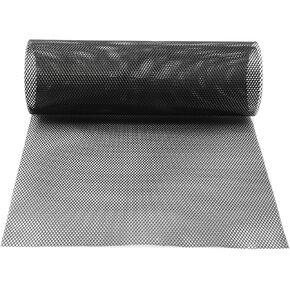 Universal Car Grill Mesh 40"x13" Black Painted Rhombic-Shape Grids Aluminum Alloy Car Grill Mesh Sheet Vehicle Grille Mesh (3 * 6mm)
