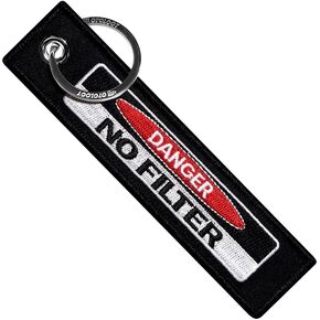 MotoLoot Keychain for Motorcycles, Scooters, Cars and Gifts (Danger No Filter)