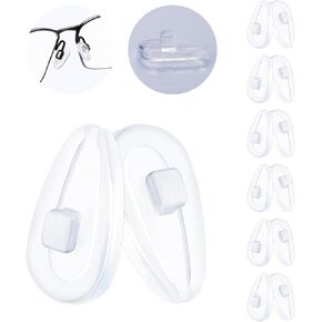6 Pairs Replacement Silicone Rubber Nose Pieces Compatible with Oakley Contrail/Lizard/Limit Switch/Truss Rod/Barrelhouse Sunglass