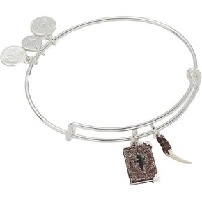 Alex and Ani AS783623AS، هاري بوتر، سوار Tom Riddle's Diary Duo القابل للتوسيع، فضي عتيق، بني، أساور