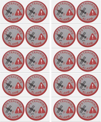 ECSiNG 20pcs GPS Tracking Alarm Sticker 7.5 x 3 cm Self-Adhesive Vinyl Warning Sticker Indoor and Outdoor Use Theft Protection Adhesive Sticker (Rectangle) in Saudi Arabia