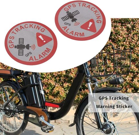 ECSiNG 20pcs GPS Tracking Alarm Sticker 7.5 x 3 cm Self-Adhesive Vinyl Warning Sticker Indoor and Outdoor Use Theft Protection Adhesive Sticker (Rectangle) in Saudi Arabia