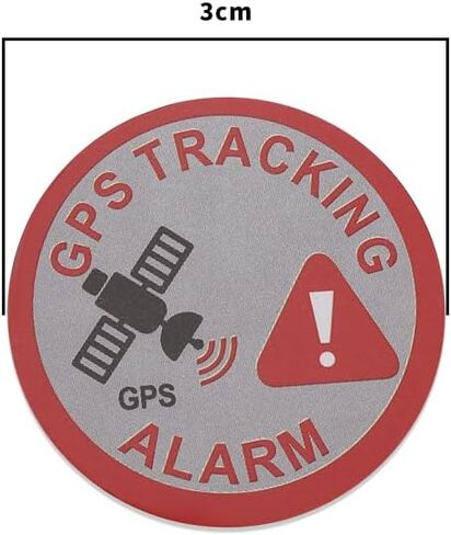 ECSiNG 20pcs GPS Tracking Alarm Sticker 7.5 x 3 cm Self-Adhesive Vinyl Warning Sticker Indoor and Outdoor Use Theft Protection Adhesive Sticker (Rectangle) in Saudi Arabia
