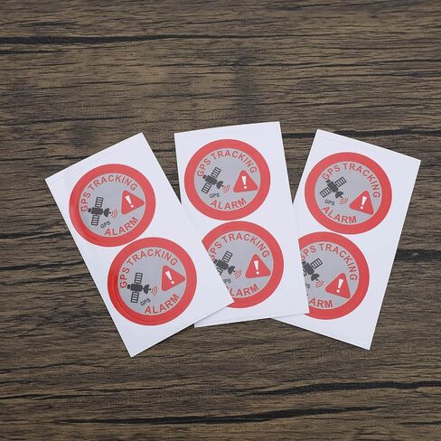 ECSiNG 20pcs GPS Tracking Alarm Sticker 7.5 x 3 cm Self-Adhesive Vinyl Warning Sticker Indoor and Outdoor Use Theft Protection Adhesive Sticker (Rectangle) in Saudi Arabia