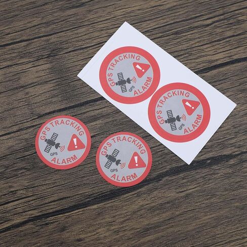 ECSiNG 20pcs GPS Tracking Alarm Sticker 7.5 x 3 cm Self-Adhesive Vinyl Warning Sticker Indoor and Outdoor Use Theft Protection Adhesive Sticker (Rectangle) in Saudi Arabia