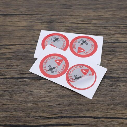 ECSiNG 20pcs GPS Tracking Alarm Sticker 7.5 x 3 cm Self-Adhesive Vinyl Warning Sticker Indoor and Outdoor Use Theft Protection Adhesive Sticker (Rectangle) in Saudi Arabia