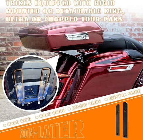 مجموعة أدوات تمديد الأمتعة القابلة للتعديل مقاس 1 - 3 بوصات من Tour-Pak متوافقة مع Harley Touring Electra Glides Road Glides Road Kings Street Glides Trikes 2009-2013 in Kuwait