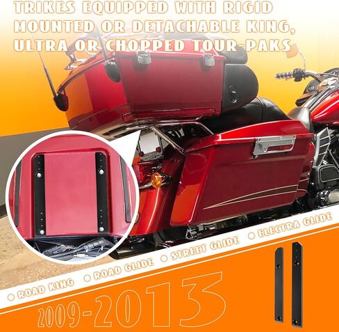 مجموعة أدوات تمديد الأمتعة القابلة للتعديل مقاس 1 - 3 بوصات من Tour-Pak متوافقة مع Harley Touring Electra Glides Road Glides Road Kings Street Glides Trikes 2009-2013 in Kuwait