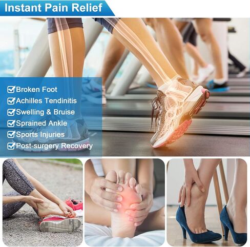 Relief Expert Ankle Foot Ice Pack Wrap for Injuries Reusable Gel Cold Pack with Cold Compression Therapy, Heel Ice Pack for Achilles Tendonitis, Plantar Fasciitis Blue in Saudi Arabia