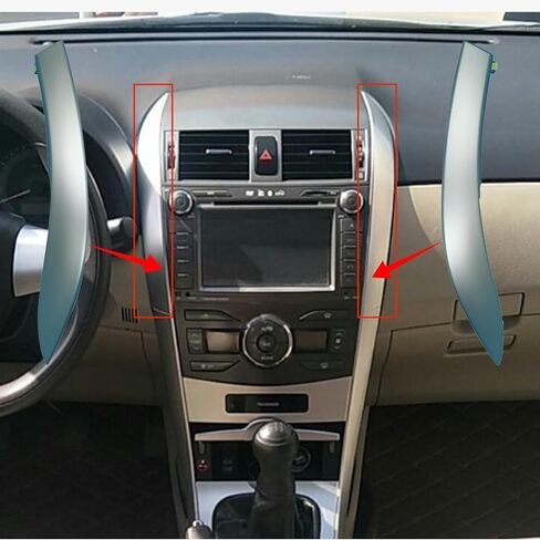 استبدال لوحة فتحة تهوية منفذ مكيف الهواء وشريط القطع 55670-02160 55663-02060 55436-02180 55435-02220 متوافق مع Toyota Corolla 2008-2013 in Kuwait