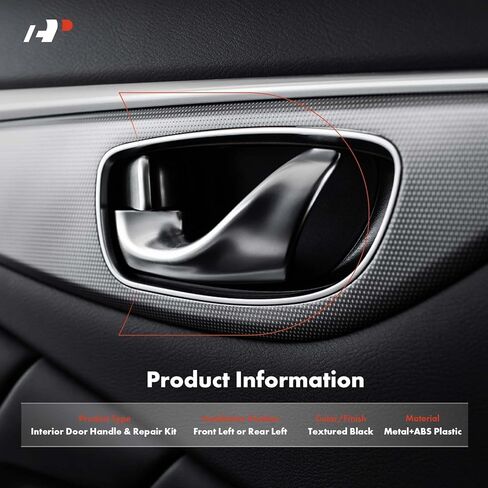 A-Premium Interior Door Handle Kit Front or Rear Left Driver Side - Compatible with 2007-2014 Chevy Silverado, Tahoe, Suburban, Avalanche & GMC Sierra, Yukon & Cadillac Escalade - Replace# 20833606 in Saudi Arabia