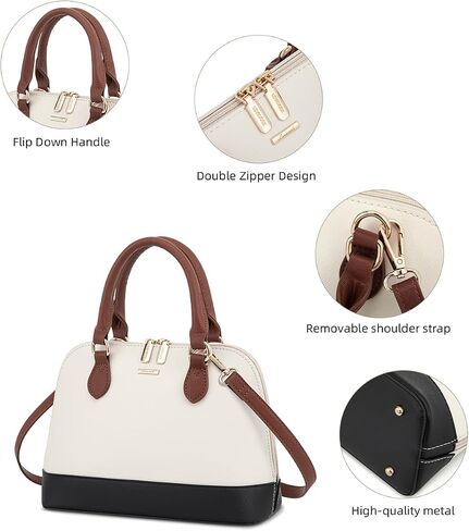 LOVEVOOK Purse for Women Small Crossbody Bags Classic Double Zip Top Handle Dome Satchel Bag in Saudi Arabia