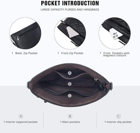 POIUGOYA Quilted Crossbody Bags for Women Trendy,Vegan Leather Medium Shoulder Handbags Travel Purse with RFID Card Slots in Saudi Arabia