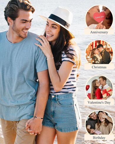 Tarsus Couples Gifts, The Waves of Life We've Through Together, Matching Bracelets for Couples Husband Wife Boyfriend Girlfriend, Valentine's Day Anniversary Birthday Christmas Engagement Gift in Saudi Arabia
