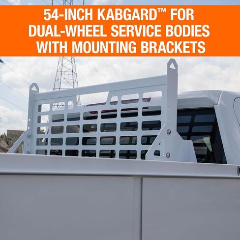 Buyers Products 5404927 Kabgard Headache Rack W/Mounting Kit for Dual-Wheel Service Body Trucks, 49 Inch, White Gloss Finish, Service Body Headache Rack Kit in Saudi Arabia