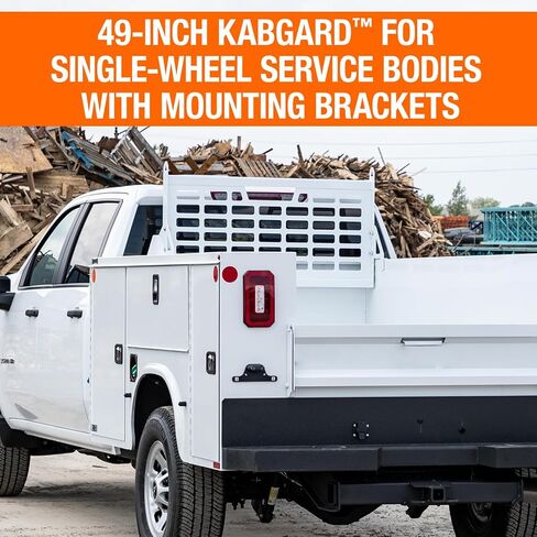 Buyers Products 5404927 Kabgard Headache Rack W/Mounting Kit for Dual-Wheel Service Body Trucks, 49 Inch, White Gloss Finish, Service Body Headache Rack Kit in Saudi Arabia
