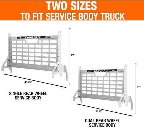 Buyers Products 5404927 Kabgard Headache Rack W/Mounting Kit for Dual-Wheel Service Body Trucks, 49 Inch, White Gloss Finish, Service Body Headache Rack Kit in Saudi Arabia