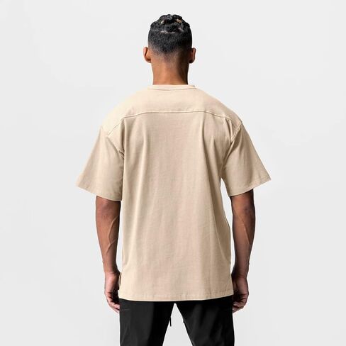 Men's Cotton Short Sleeve Crew Neck Shirts Athletic Tops Tees Oversized Gym Clothes for Men S-XXL in Saudi Arabia
