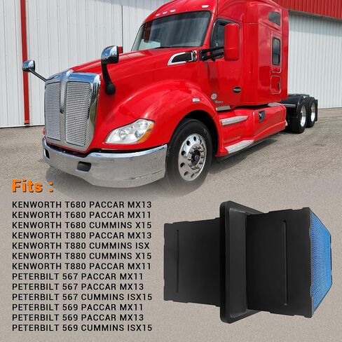 فلتر هواء المحرك P621725 يناسب Kenworth T680 T880 Peterbilt 567 579 استبدال LAF6725 P637453 501058 WA11058 PA32000 (أبيض) in Kuwait