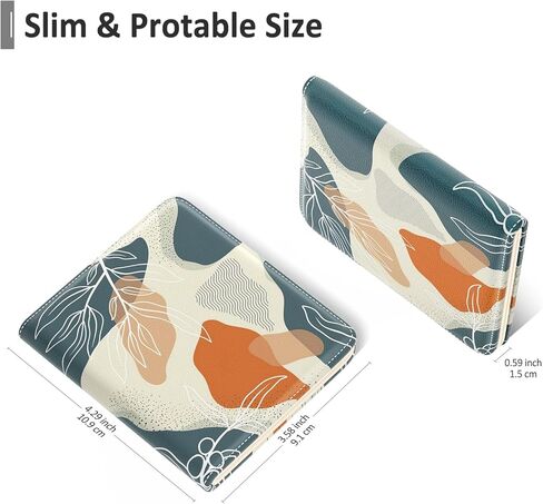 Nipichsha Womens Wallet, Small Slim RFID Credit Card Wallet for Women, Leather Compact Bifold Wallet with Zipper Coin Pocket, Cute Card Holder Wallet Ladies Purse with ID Window (Blooming Flowers) in Kuwait