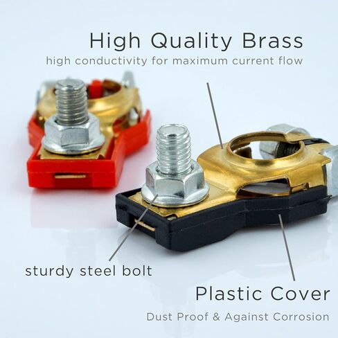 Battery Terminal Connectors for Nissan, Maxima, Rouge, Sentra, Murano,243407F000,24340-7F000, 243407F001, Positive and Negative,Plastic Cover, Auto Parts by KeeRoarin in Saudi Arabia