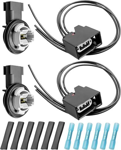 Front Turn Signal Light Socket & Turn Signal Light Connector Plug Harness Wiring Set Fit for Jeep Wrangler 2007-2018 Replace 68065016AB 68226719AA 68030098AB 68030098AA in Saudi Arabia