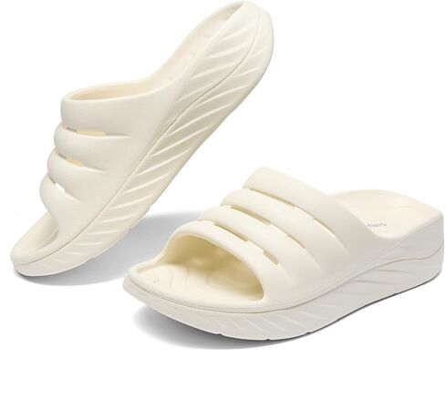 Recovery Sandals for Men and Women Orthotic Plantar Fasciitis Sandals with Arch Support Unisex Thick Slides with Cushion in Saudi Arabia