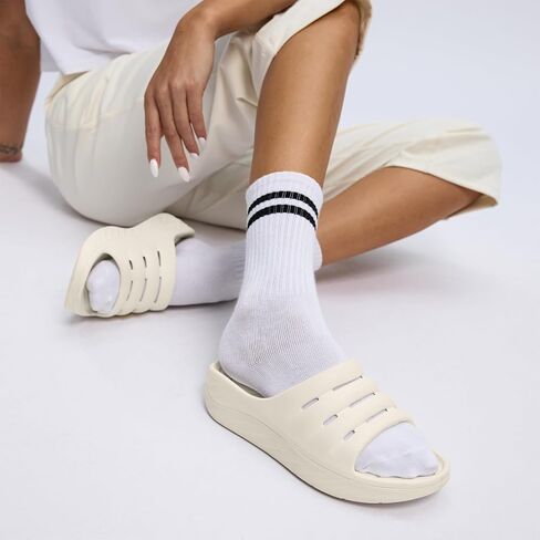 Recovery Sandals for Men and Women Orthotic Plantar Fasciitis Sandals with Arch Support Unisex Thick Slides with Cushion in Saudi Arabia