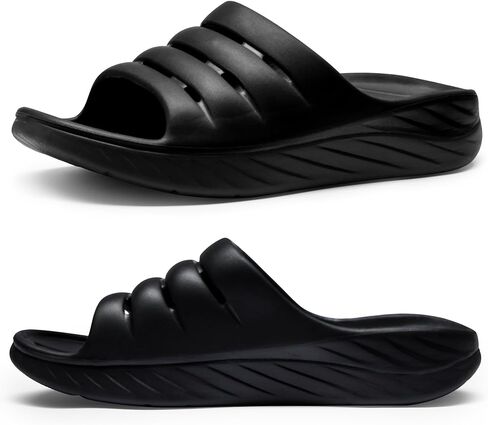 Recovery Sandals for Men and Women Orthotic Plantar Fasciitis Sandals with Arch Support Unisex Thick Slides with Cushion in Saudi Arabia